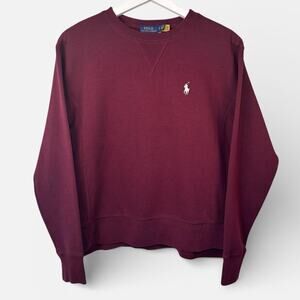 Polo Ralph Lauren Mens Loopback Fleece Sweatshirt Maroon Classic Wine Small NWOT